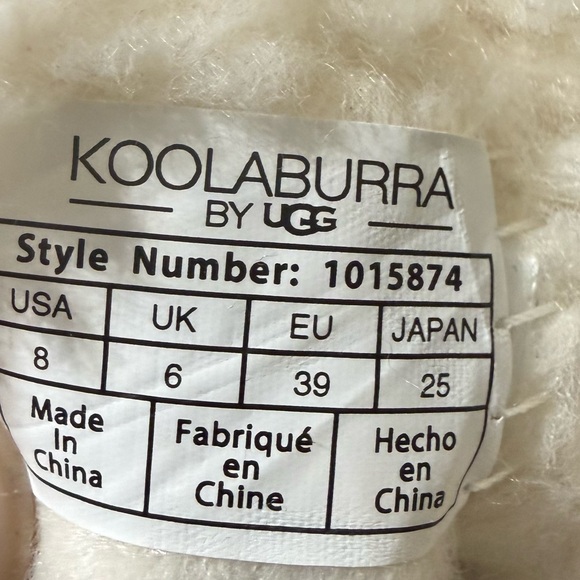 KOOLABURRA by UGG Victoria Short Bow Winter Boots Cognac Suede Fuzzy Women's 8 - Picture 11 of 11